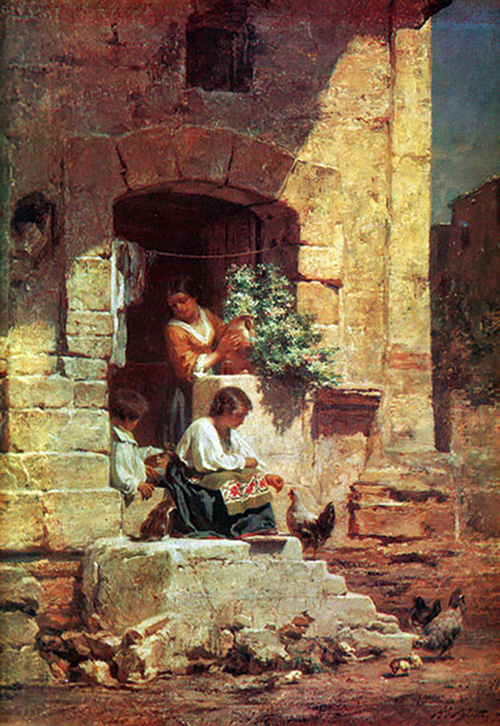 italian courtyard